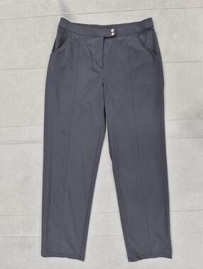 Zenergy by Chico's pants women's size 1 US 8 gray lightweight stretch polyester